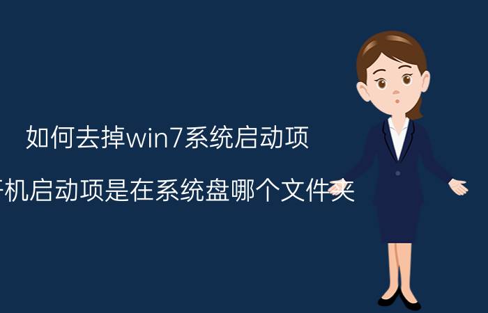 如何去掉win7系统启动项 开机启动项是在系统盘哪个文件夹？